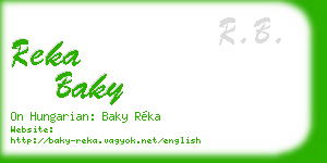 reka baky business card