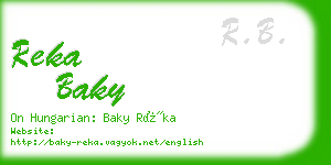 reka baky business card